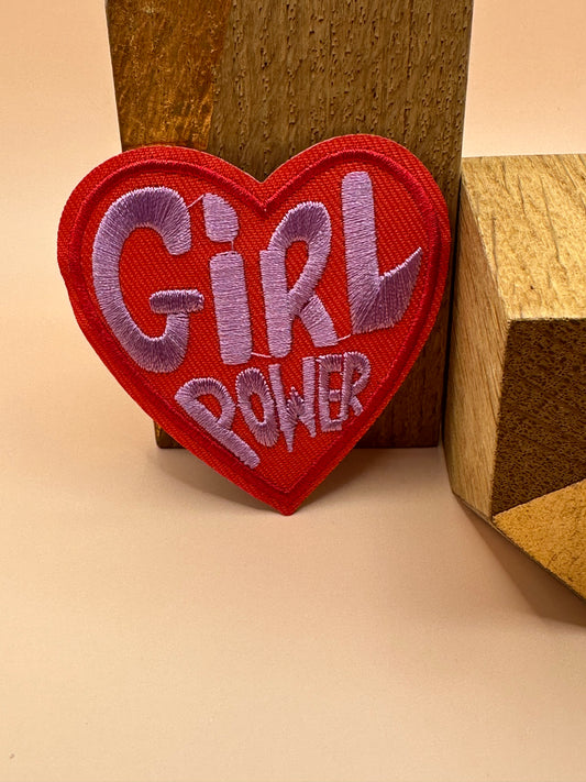 Grand patch coeur Girl Power rouge Feminist Pépita Mí Corazón