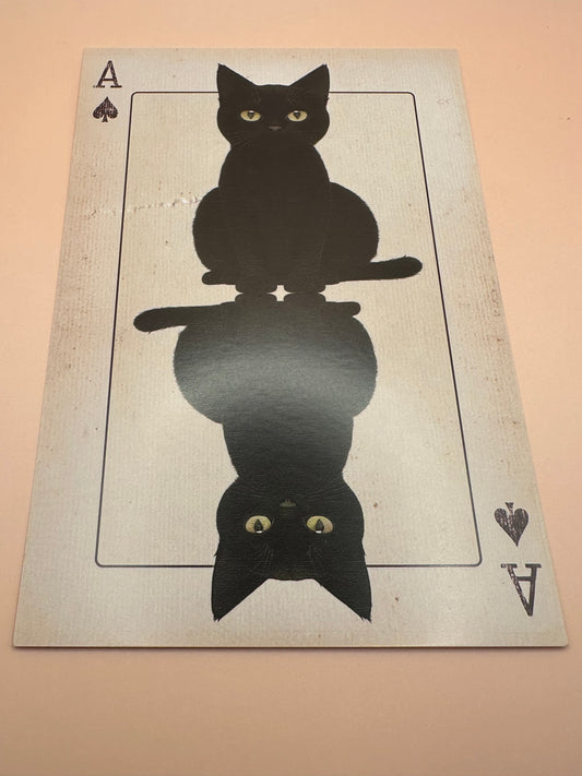 Carte déco As de chat