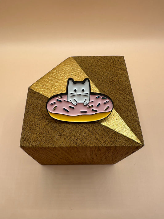 Chat gourmand donuts Pin's