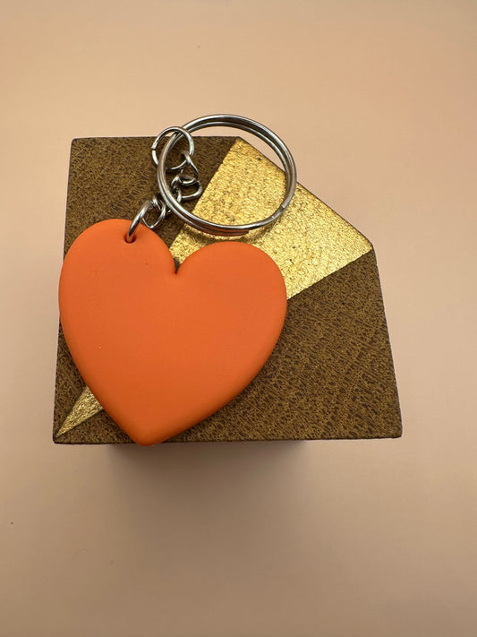 Cœur orange d’amour Porte clés