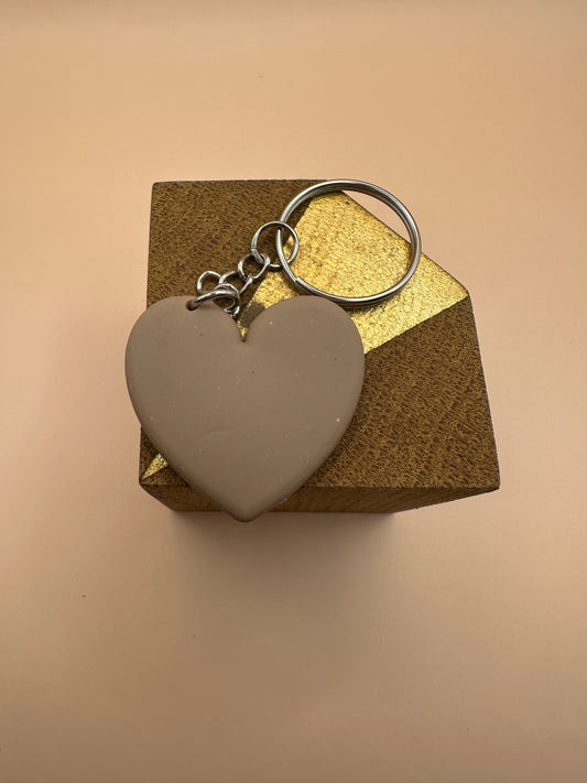Cœur beige d’amour Porte clés