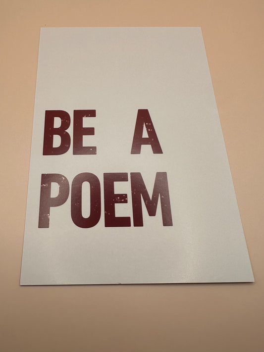 Carte déco Be a poem
