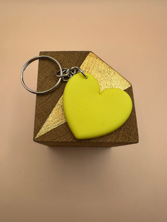 Cœur yellow d’amour Porte clés