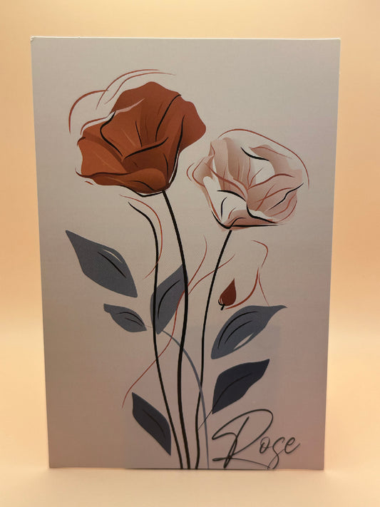 Carte déco Rose