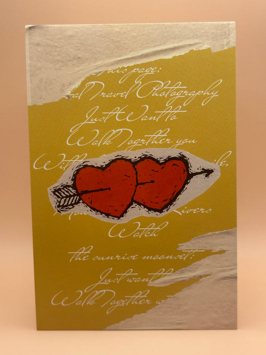 Carte déco Love 2 cœurs