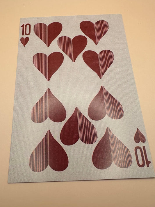 10 de cœur carte déco mur