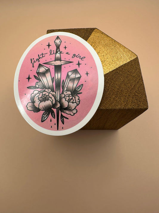 Fight like a girl Autocollant/Sticker