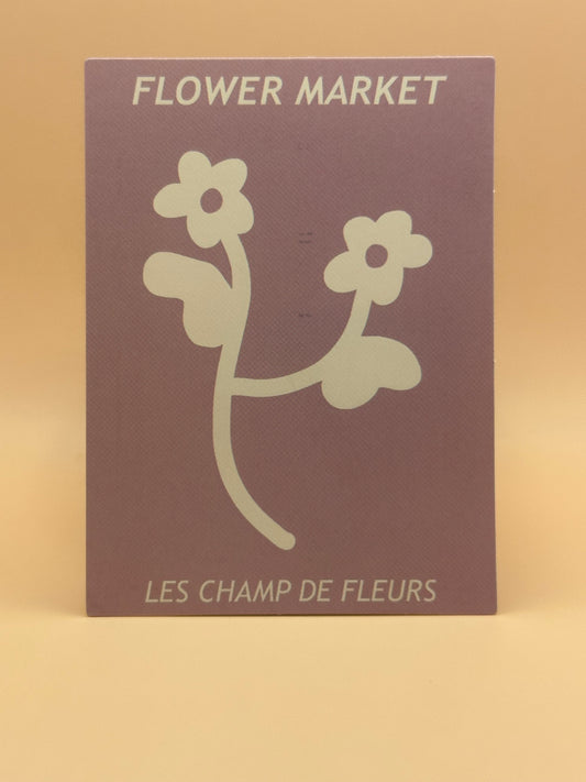 Flowers market carte deco mur
