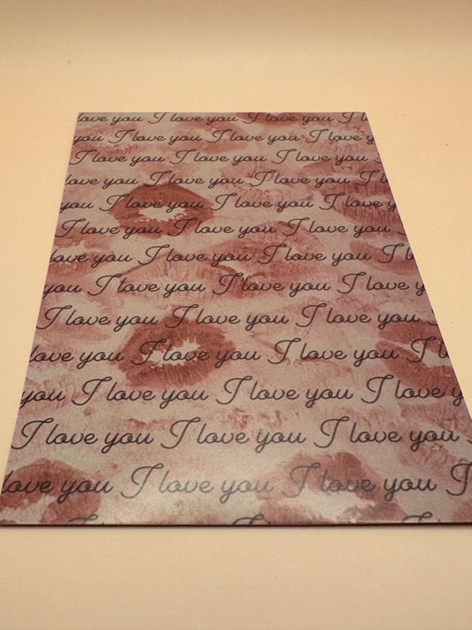 Bisou carte déco mur