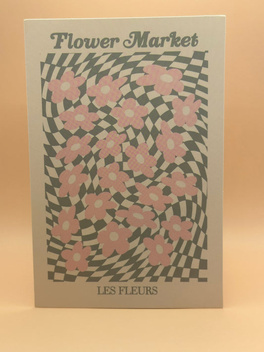Les fleurs carte déco mur