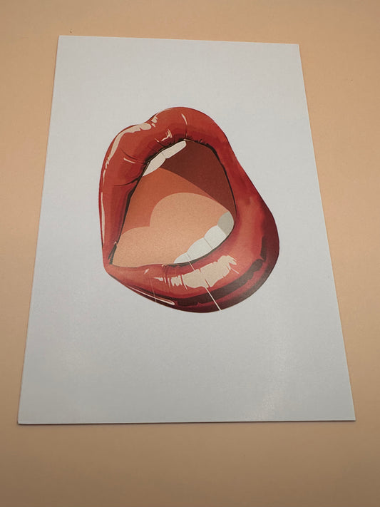 Bouche carte déco mur